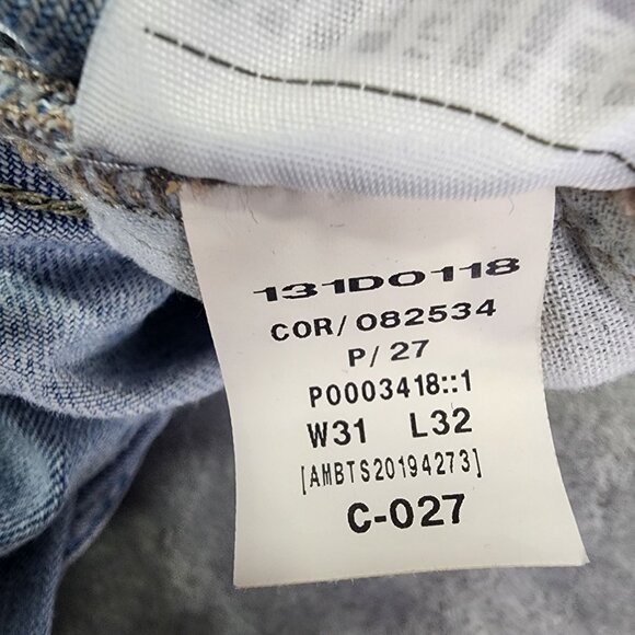 Mens Abercrombie & Fitch Skinny Denim Blue Jeans Cotton Stretch Size 31x32 - Picture 4 of 11